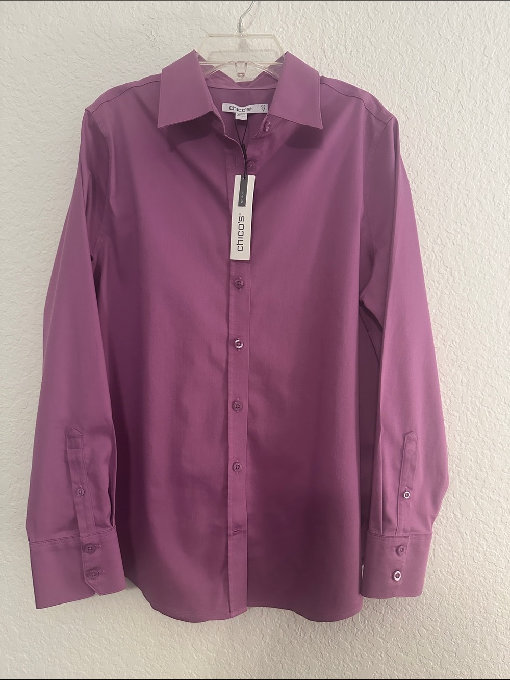 Chico's Women’s Plum Button-Down Shirt